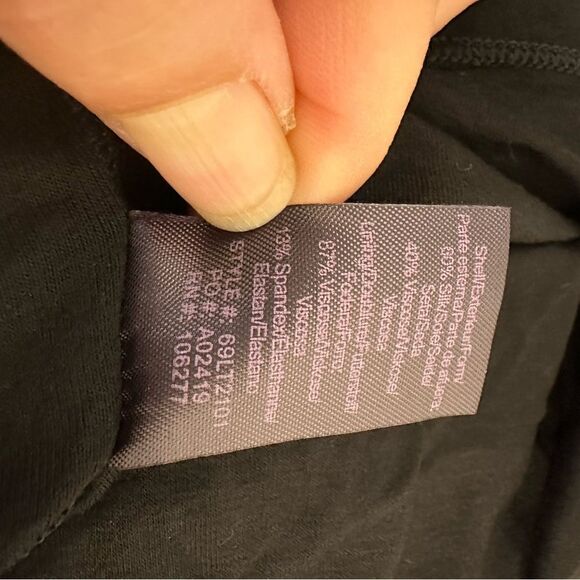 Hale Bob silk, velvet long sleeve top blouses size M in black, NWT - Picture 5 of 7